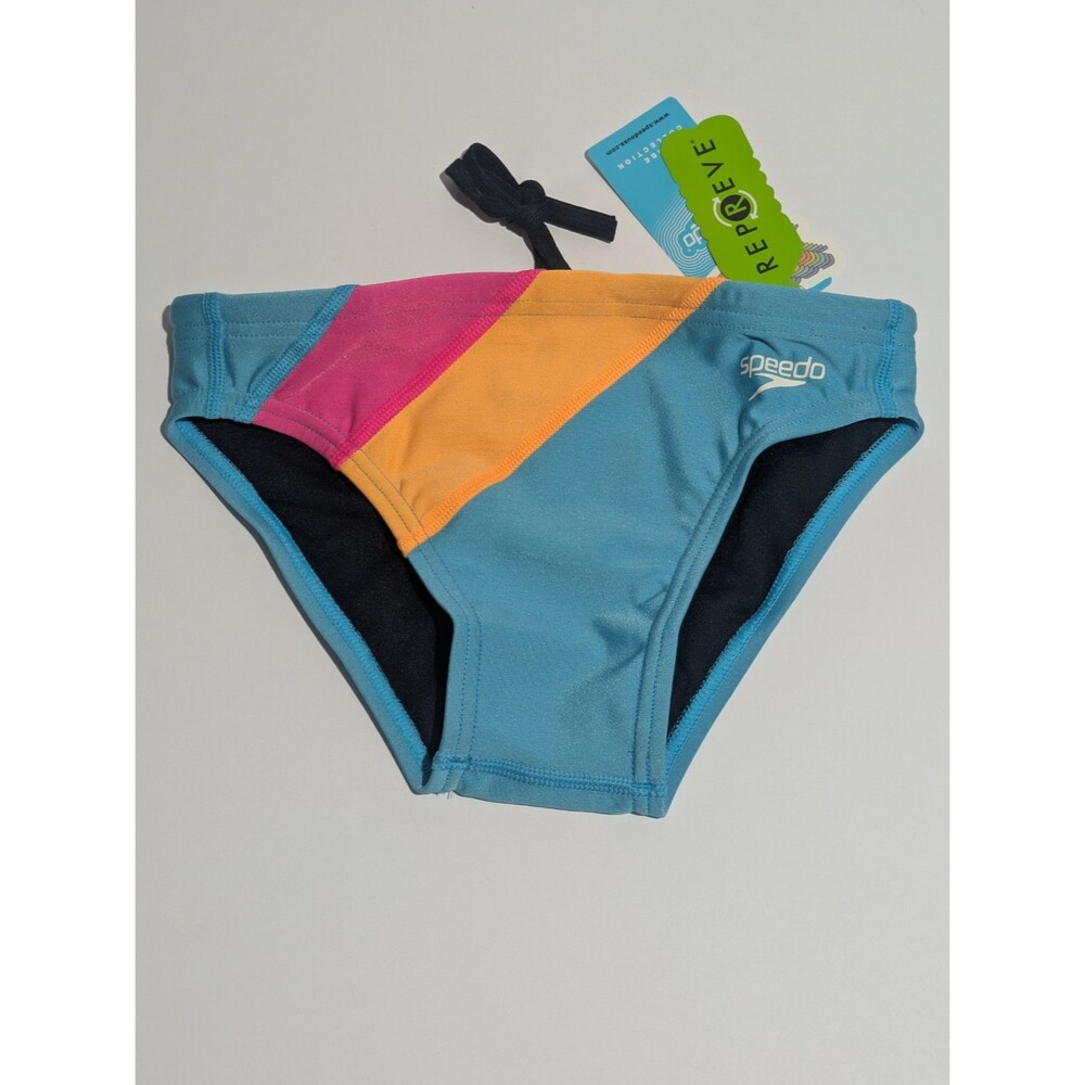 Speedo Eco Endurance Pink Glo Colorblock Swim Brief Men's Size 26